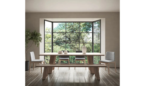 Deco Oak Dining Chair Light Grey - Set Of Two
