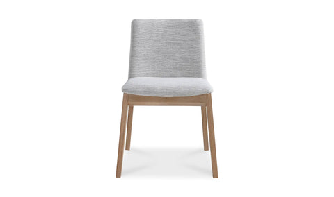 Deco Oak Dining Chair Light Grey - Set Of Two