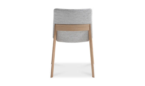 Deco Oak Dining Chair Light Grey - Set Of Two