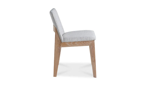 Deco Oak Dining Chair Light Grey - Set Of Two