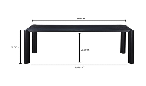 Post Large Dining Table Black