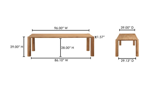 Post Large Table Large Natural Oak