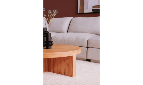 Folke Round Coffee Table Natural Oak
