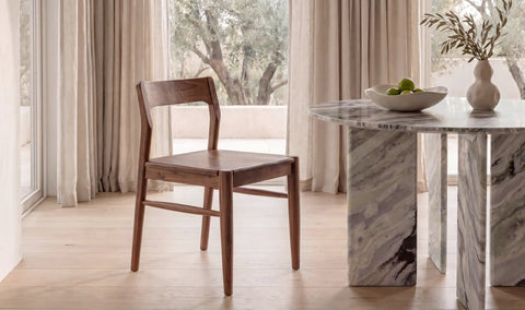 Owing Dining Chair Walnut Brown - Set Of Two
