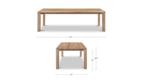 Daifuku Large Dining Table Brushed Natural Oak