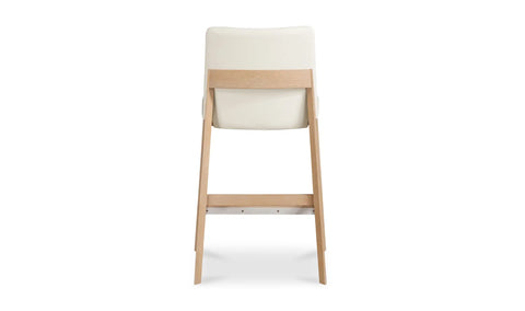 Deco Oak Counter Stool White PVC
