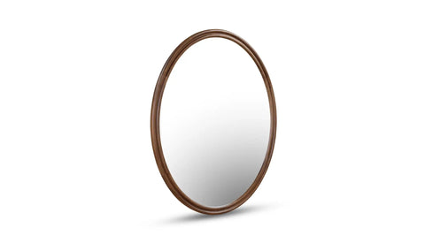 Alcott Oval Mirror Walnut