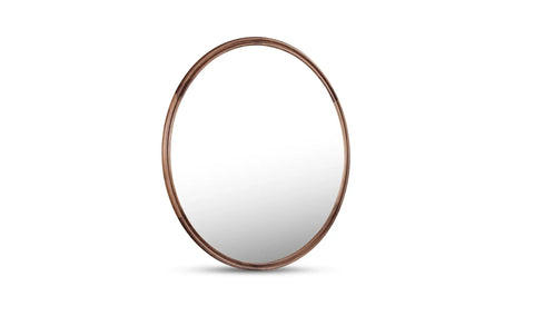 Alcott Small Round Mirror Walnut