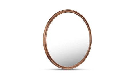 Alcott Large Round Mirror Walnut