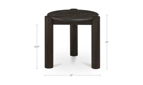 Jack Side Table Brushed Dark Brown
