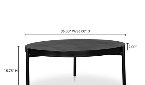 Mendez Outdoor Coffee Table Black