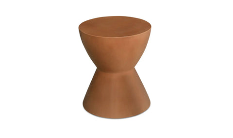Hourglass Outdoor Stool Terracotta