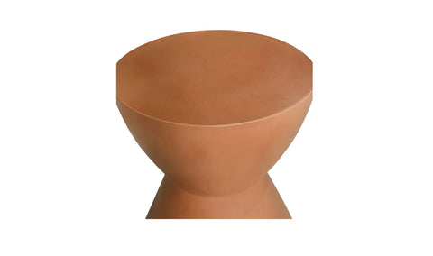 Hourglass Outdoor Stool Terracotta