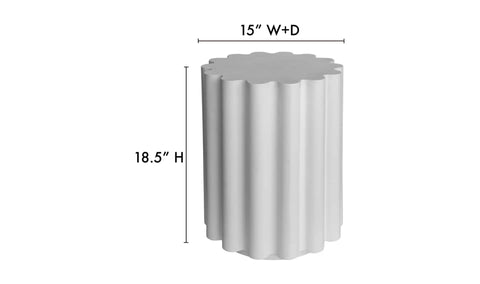 Taffy Accent Table White