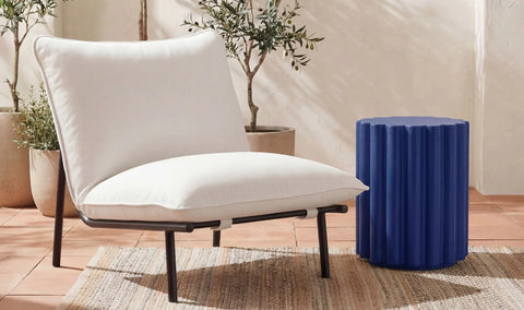 Taffy Accent Table Navy Blue
