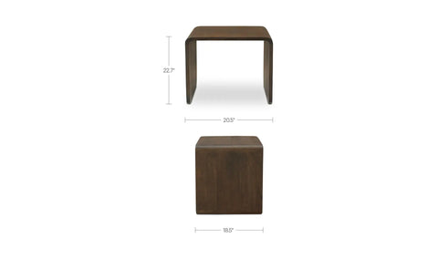 Carrie Side Table Dark Brown