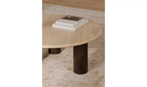 Landon Coffee Table Beige Travertine