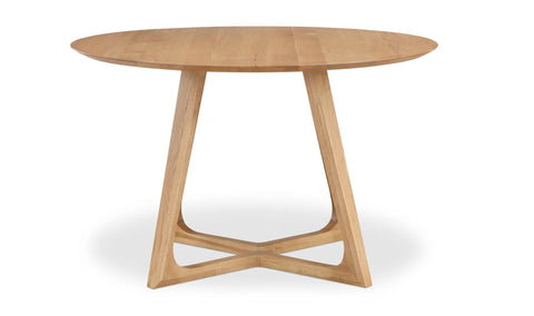 Godenza Round Dining Table Natural Oak
