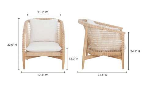 Kuna Outdoor Lounge Chair White