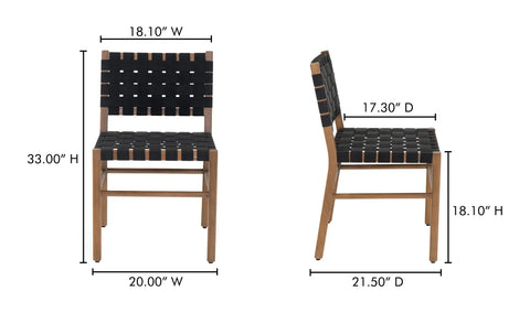 Mira Outdoor Dining Chair Black