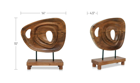 Saddler Sculpture Natural Acacia