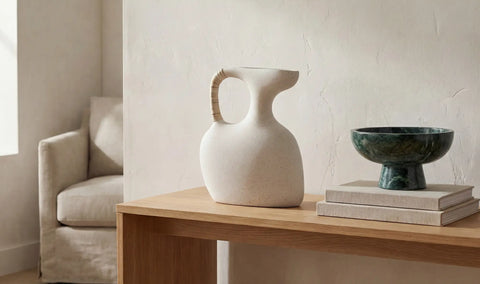 Vila 13In Sculptural Vessel Cream White