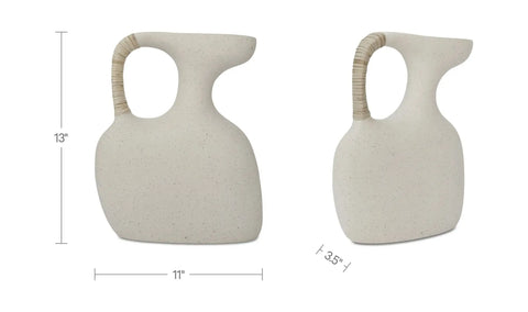 Vila 13In Sculptural Vessel Cream White