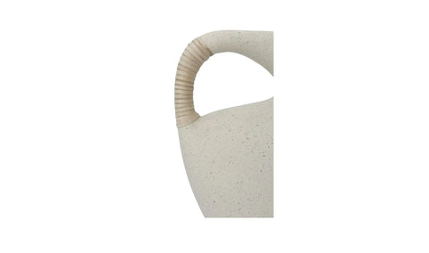 Vila 9.5In Sculptural Vessel Cream White