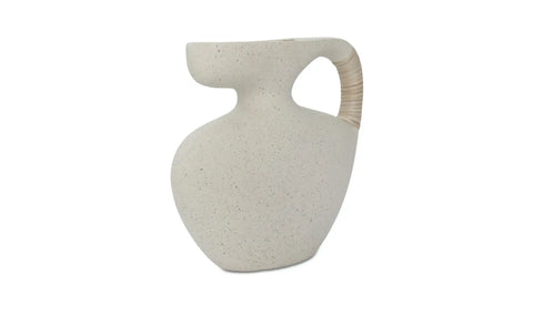 Vila 9.5In Sculptural Vessel Cream White