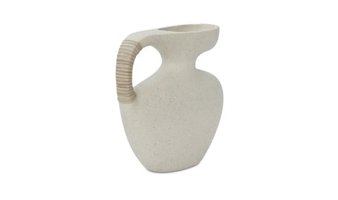 Vila 9.5In Sculptural Vessel Cream White