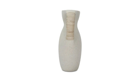 Vila 9.5In Sculptural Vessel Cream White