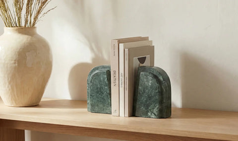 Zane Marble Bookends-Set Of 2