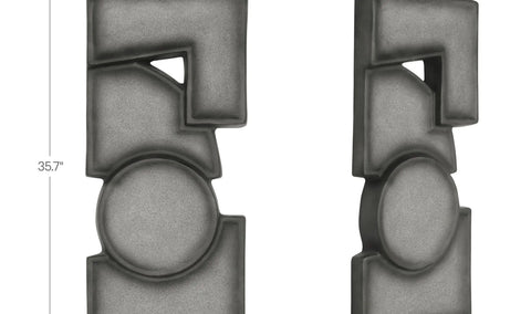Teo Wall Sculpture Charcoal