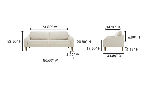 Quinn Sofa Oatmeal