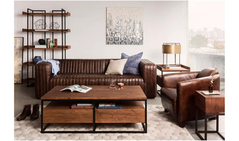 Castle Sofa Dark Brown