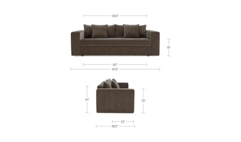 Kiran Sleeper Sofa Warm Charcoal
