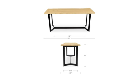 Bent Counter Table Oak