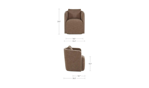 Cecil Dining Chair Dark Brown