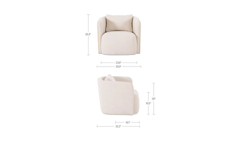 Cecil Accent Chair Warm White