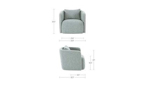 Cecil Accent Chair Light Blue