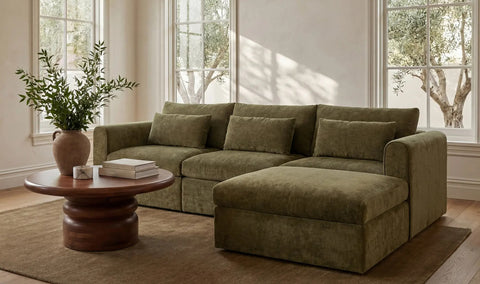 Swift Lounge Modular Sectional Dark Green
