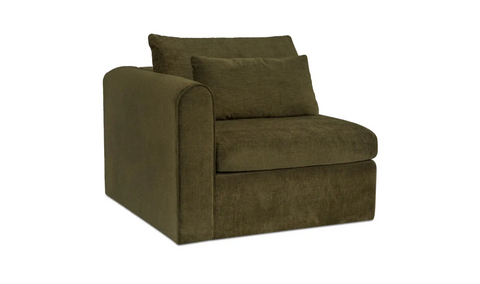 Swift Left Arm Facing Chair Dark Green