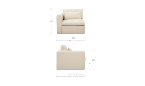Swift Left Arm Facing Chair Light Beige