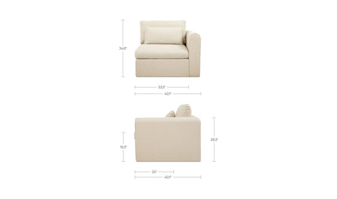 Swift Right Arm Facing Chair Light Beige