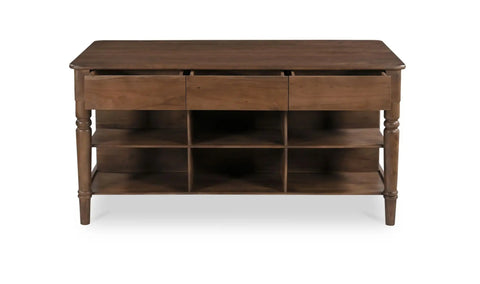 Russet Kitchen Island Brown