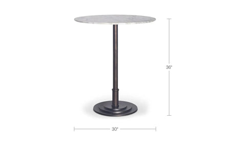 Tori Outdoor Counter Table White Marble