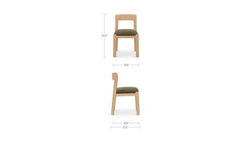 Oli Dining Chair Dark Green-Set of Two