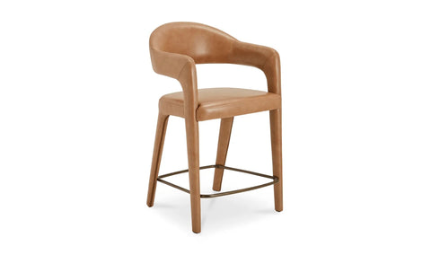Martens Counter Stool Black Leather