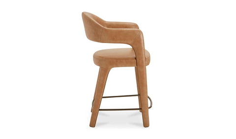 Martens Counter Stool Black Leather