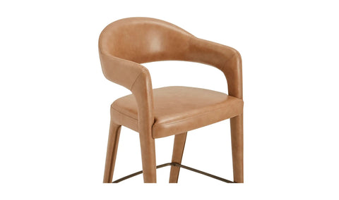 Martens Counter Stool Black Leather
